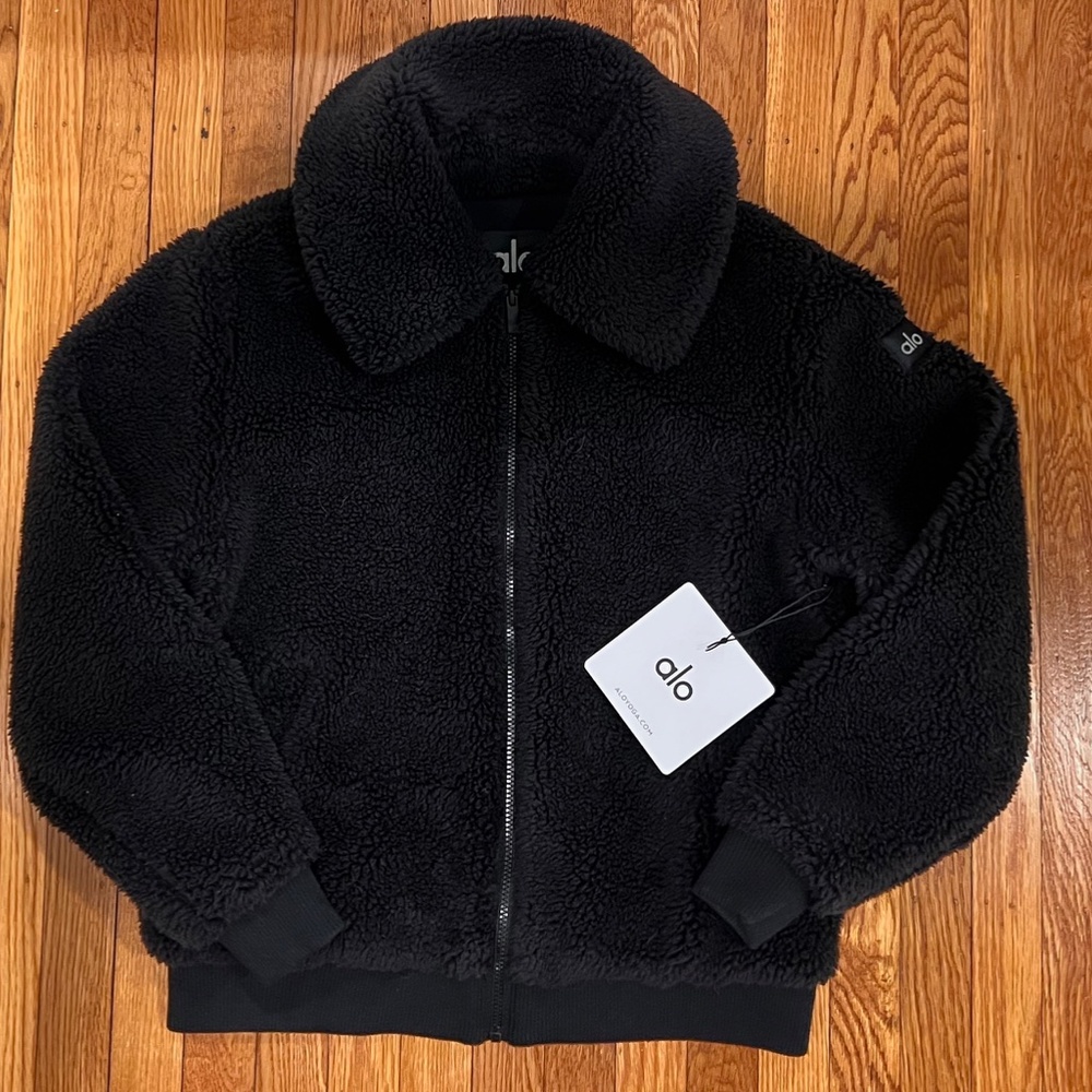 ALO Yoga Sherpa Downtown Jacket, Black, Small - Picture 4 of 7